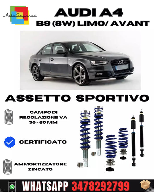 Sports suspension suitable for Audi A4 B9 (8W) Limo/ Avant 
