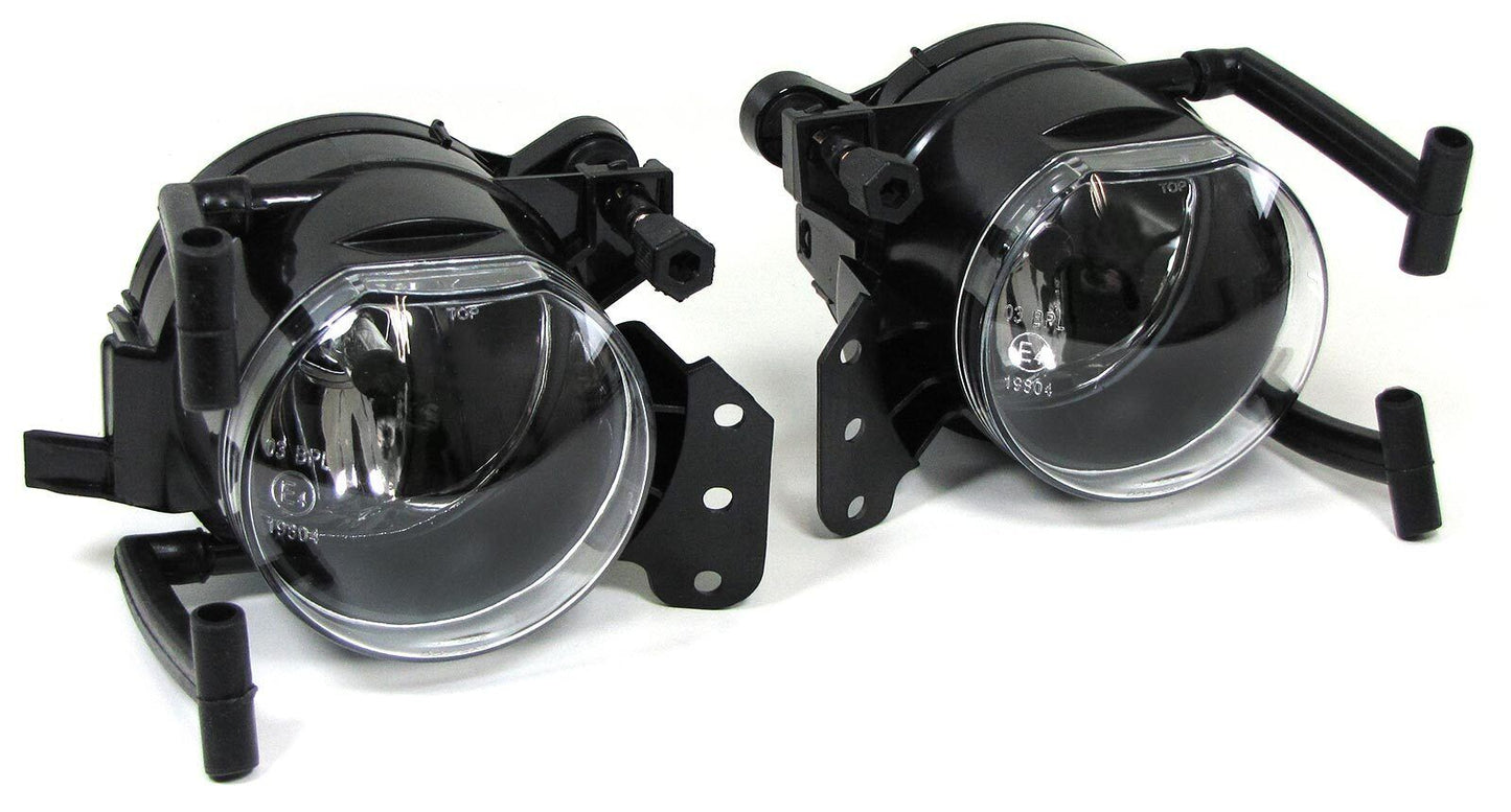 Clear Chrome Glass Fog Light Set for BMW 5 Series E60 E61 