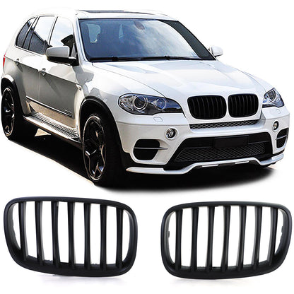 Griglia radiatore sportiva performance nero opaco per BMW X5 E70 X6 E71 06-13-
