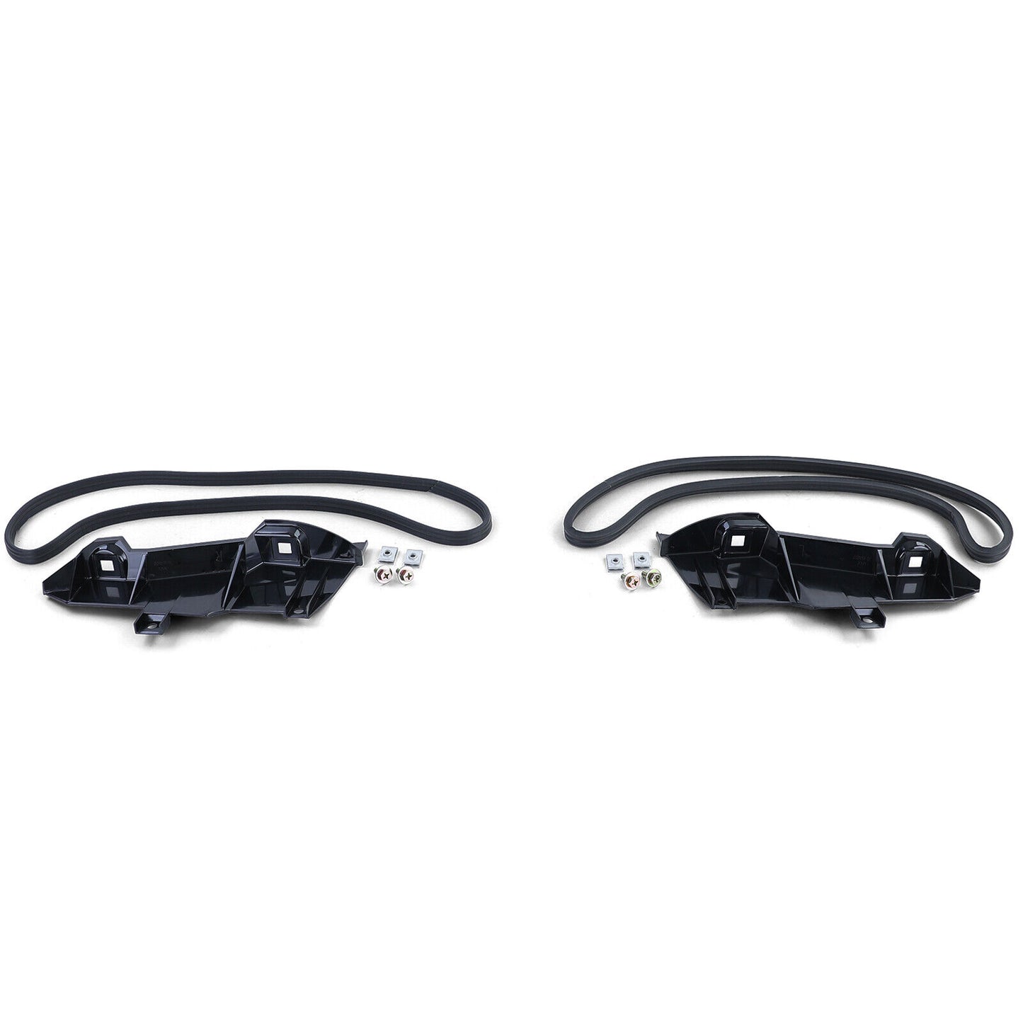 Pair of Headlight Lenses Black Smoke TYC compatible for BMW 5 Series E39 