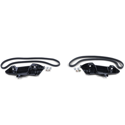Pair of Headlight Lenses Black Smoke TYC compatible for BMW 5 Series E39 