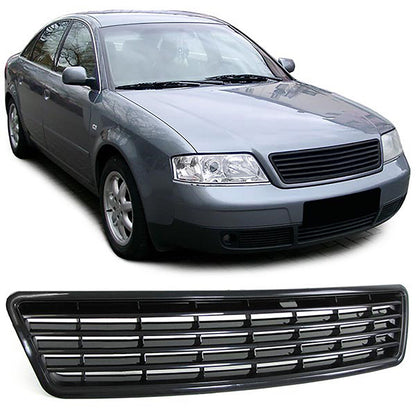 Griglia radiatore Sport Grill Senza Emblema Nero per Audi A6 4B C5 Limousine