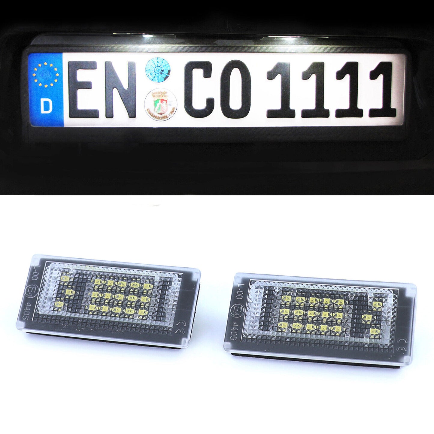 Faro targa a LED bianco 6000K per Mini Cooper R50 R53 01-06 R52 04-07