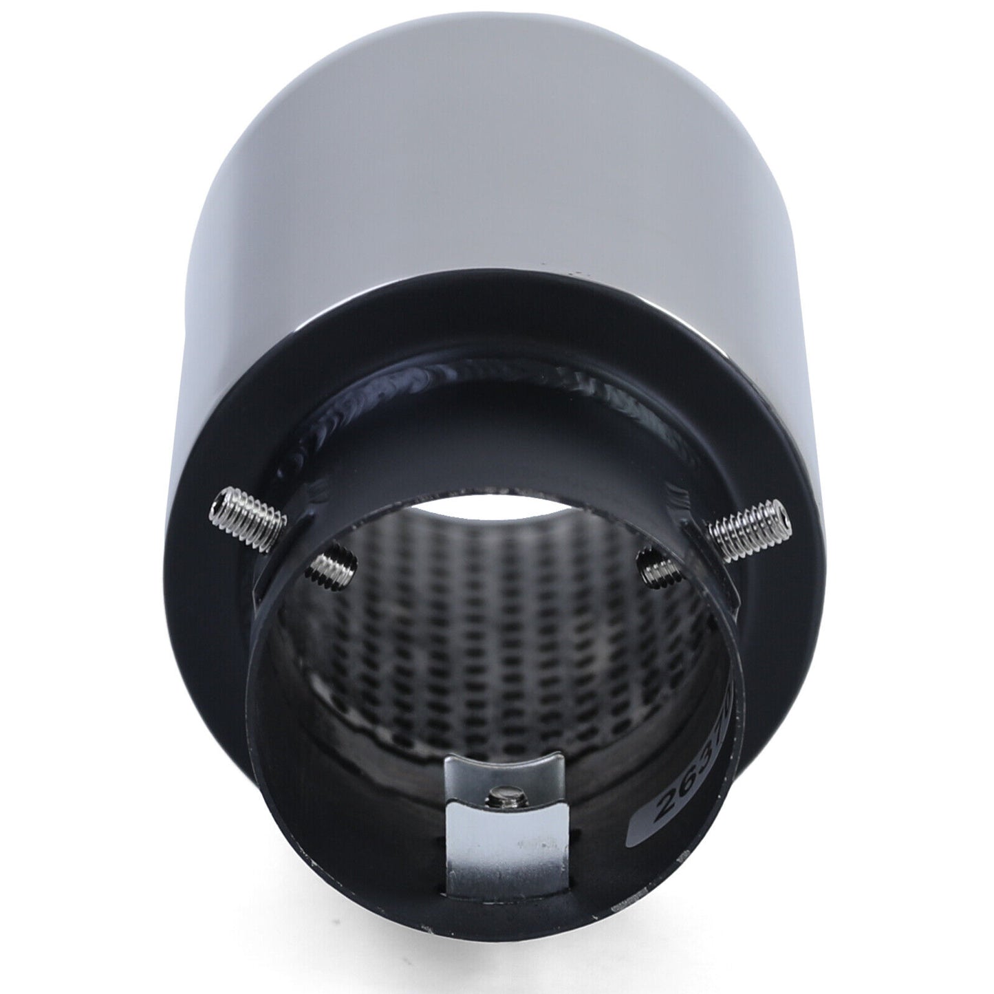 Terminale di scarico racing in acciaio inox per viti tonde da 89 mm-