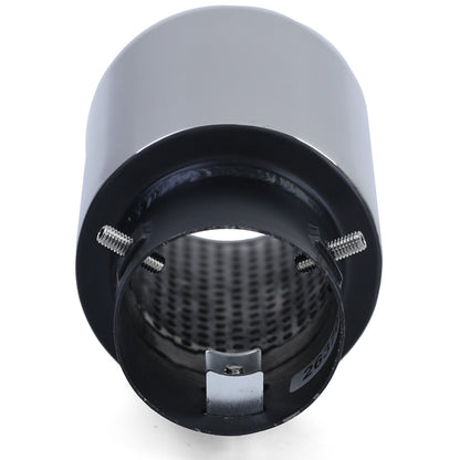 Terminale di scarico racing in acciaio inox per viti tonde da 89 mm-
