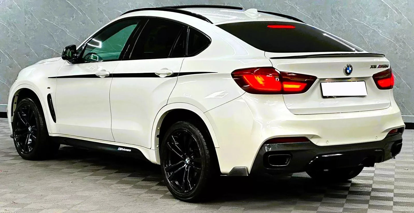 💥KIT Spoiler Nero Lucido Adatto Per BMW X6 F16 X6M Sport 14-19💥