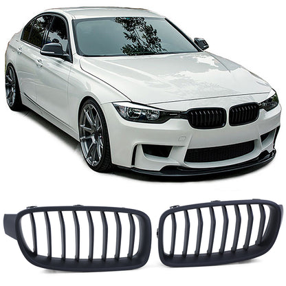 Performance sports radiator grille matt black for BMW 3 Series F30 F31 11-19- 