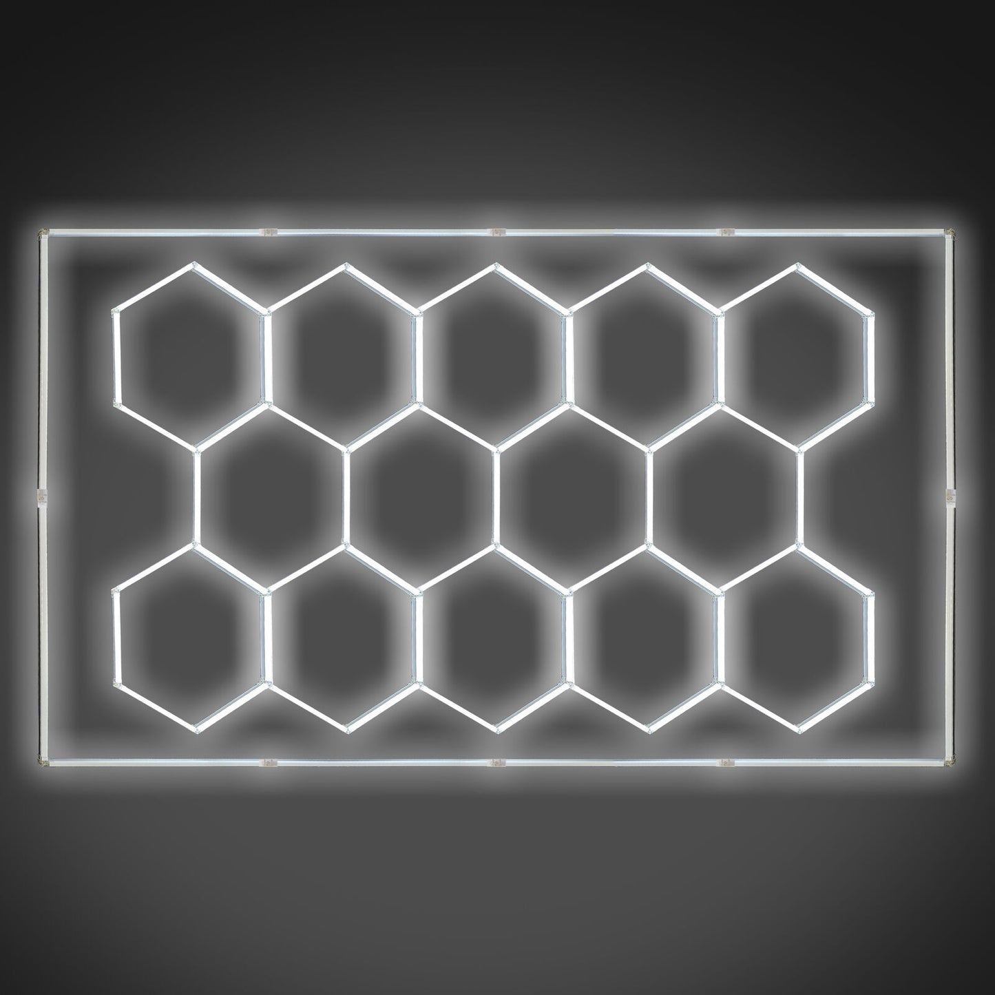 Illuminazione esagonale a LED per officina Showroom 14 pannelli 2,44 x 4,85 m