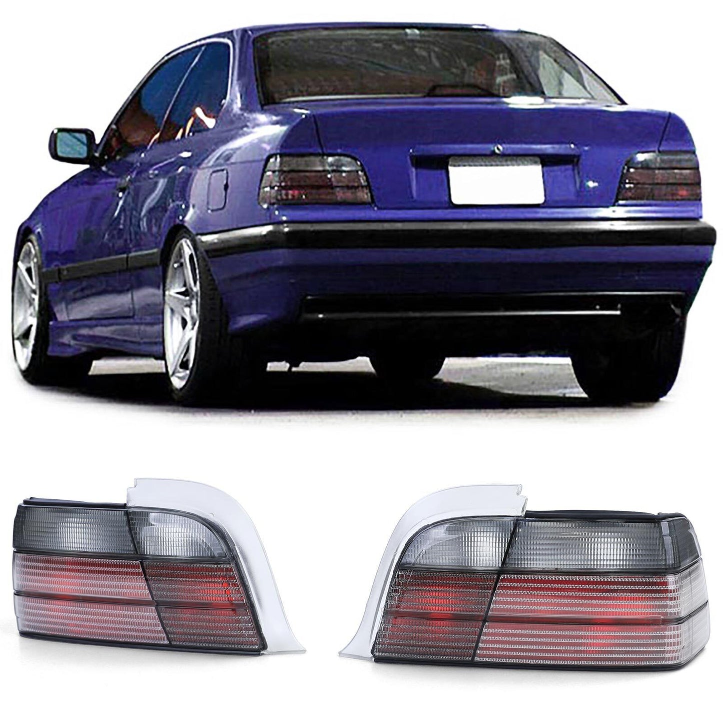 Smoked Rear Lights Fits BMW 3 Series E36 Coupe Convertible 90-99