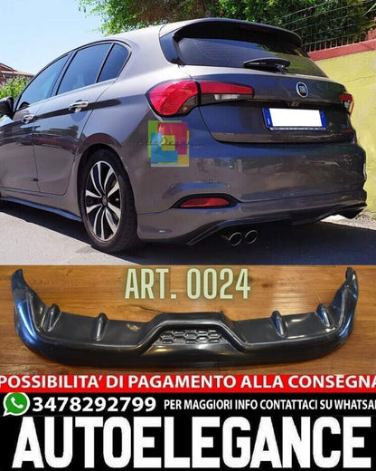 DIFFUSORE POSTERIORE ADATTO PER FIAT TIPO SPORTBACK HB LOOK SPORT GREZZO