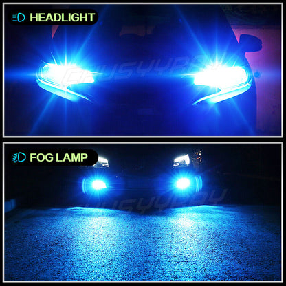 For Toyota Camry 2007-2017 4PCS 8000K Combo LED Headlight High Beam + Bulbs 