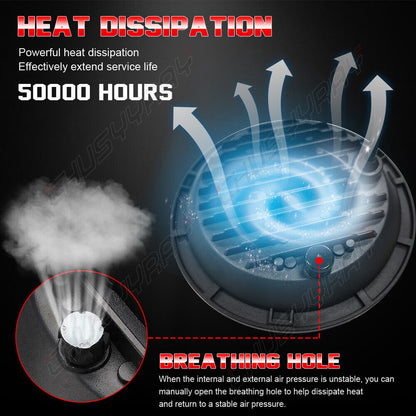 4pcs 5 3/4" 5.75 inch LED Headlights Sealed Beam Ring Angel Eyes Bulbs 