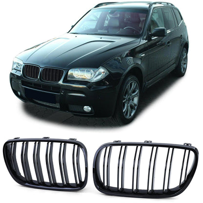 Griglia Sportiva Doppio Ponte Performance Lucida aftermarket compatibile con BMW X3 E83 06-11