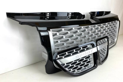 Front Grille for Range Rover Sport L320 (05-09) Autobiography Look Silver Black
