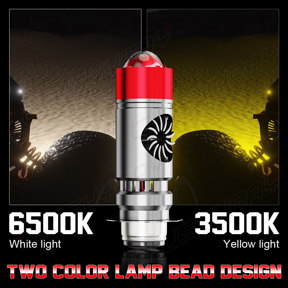 For Yamaha YFZ450 YFZ 450 YFZ450R LED 2004-2019 2020 2021 White Headlight Bulb 