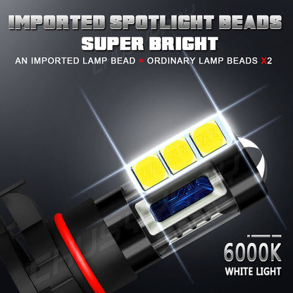 For Mazda 5 2007 2008 2009 -4x 9005 H7 LED Headlight H11 Fog Light Bulbs 6pcs 