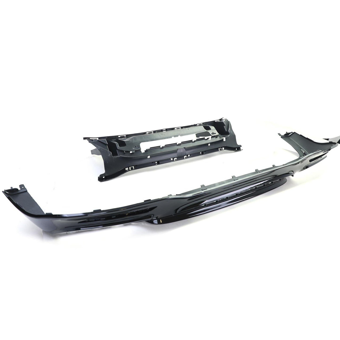 Diffusore posteriore sportivo con doppi terminali di scarico nero compatibile per Mercedes Classe S W222 17-20