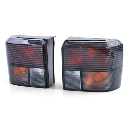 Pair of Black Smoke Rear Lights aftermarket compatible with VW T4 Bus Transporter Caravelle 90-03 
