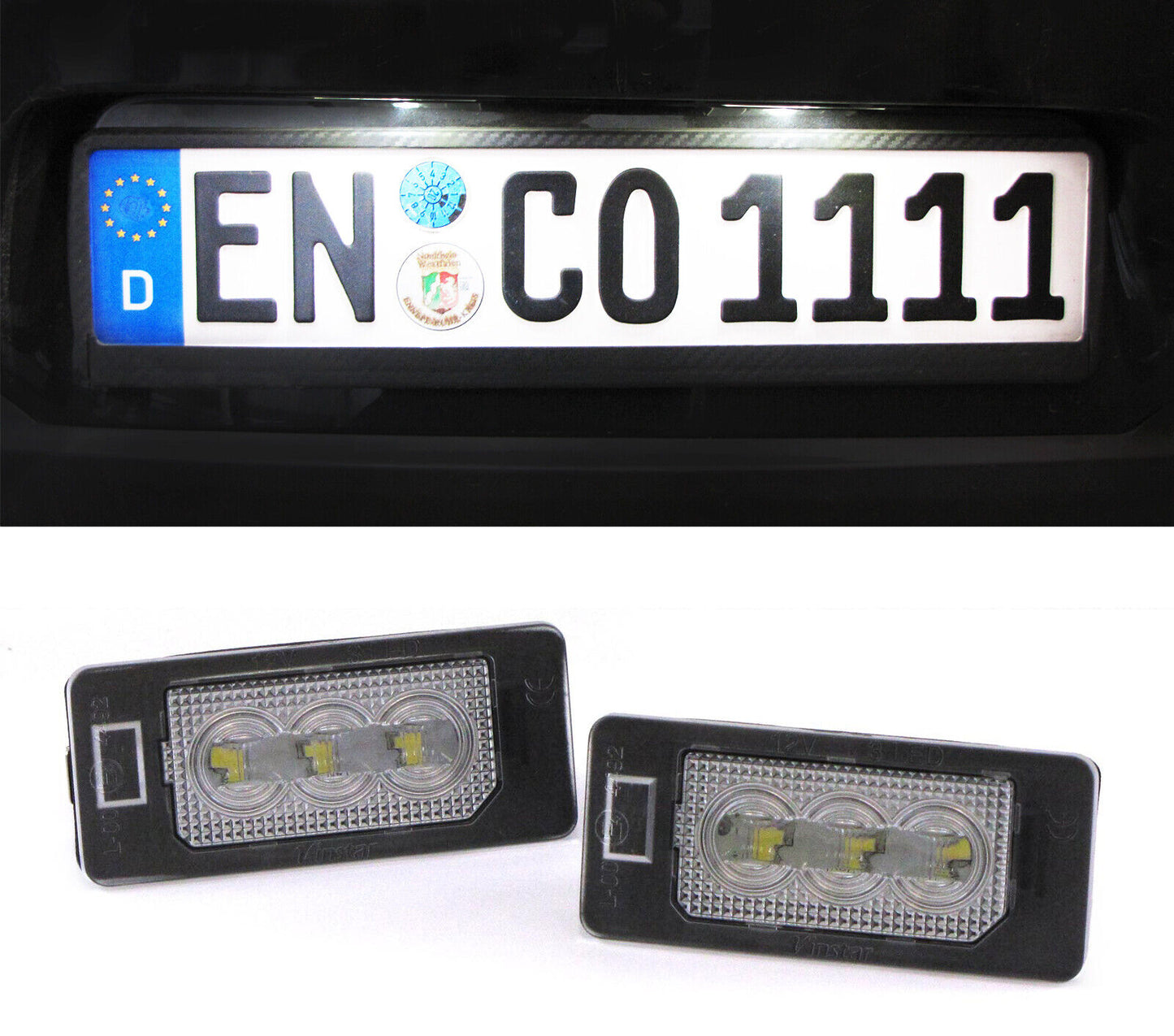 Illuminazione targa a LED ad alta potenza 6000K adatta per BMW X1 E84 da 2009