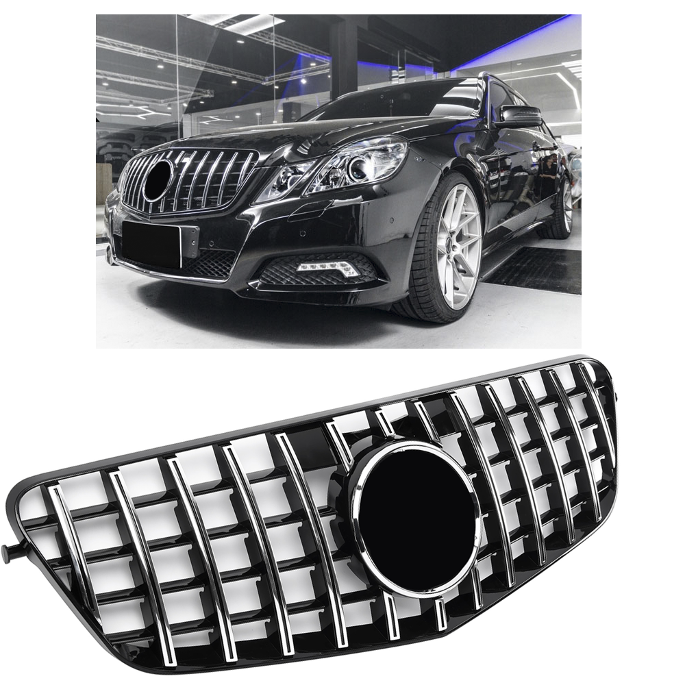 Sports grille for Mercedes W212 PREFACELIFT CHROME PANAMERICANA LOOK 