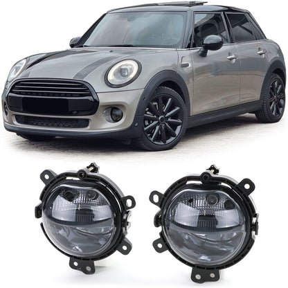 Fog Light + Daytime Running Light Smoke Black For Mini F54 F55 F56 F57 14-21 
