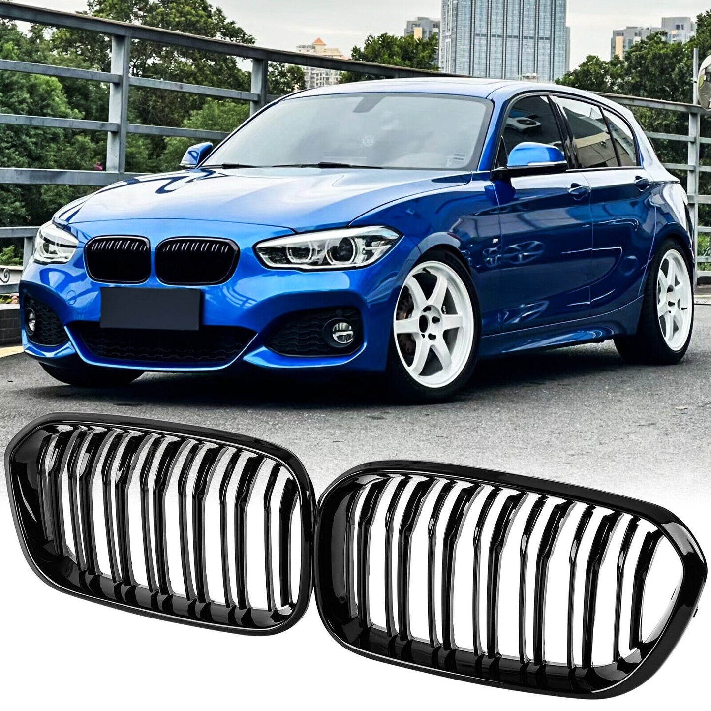 Double gangway kidney grille suitable for BMW 1 Series F20 F21 LCI 2015 