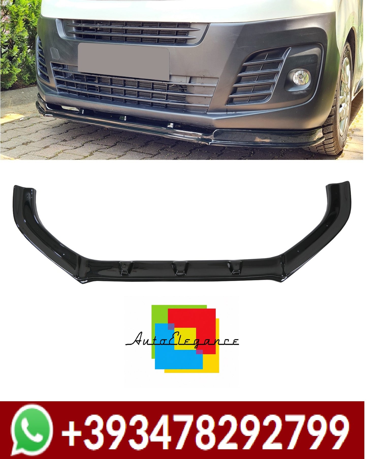💕 SPLITTER  PEUGEOT EXPERT 2016+ NERO LUCIDO   💕
