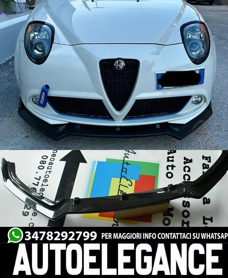 0079 SPOILER SOTTO PARAURTI ANTERIORE PER ALFA ROMEO MITO ABS NERO SPLITTER