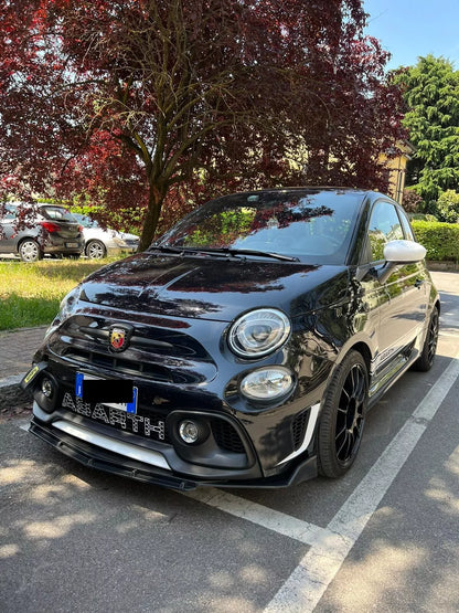 🔥SPLITTER ANTERIORE NERO LUCIDO ADATTO PER FIAT 500 ABARTH 🔥