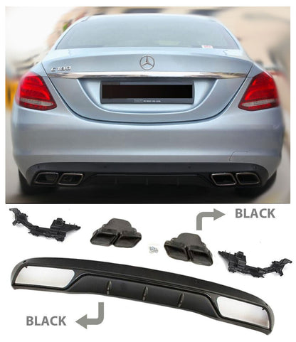 Diffusore spoiler posteriore nella C63 AMG OPTIK adatto per equipaggiamento