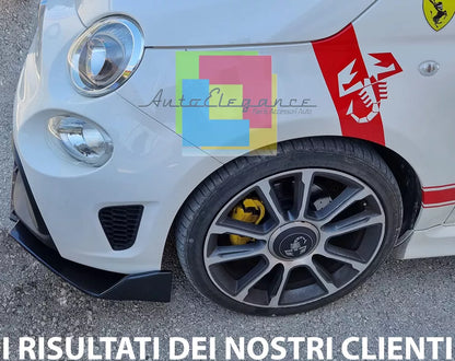 🔥SPLITTER ANTERIORE NERO LUCIDO ADATTO PER FIAT 500 ABARTH 🔥