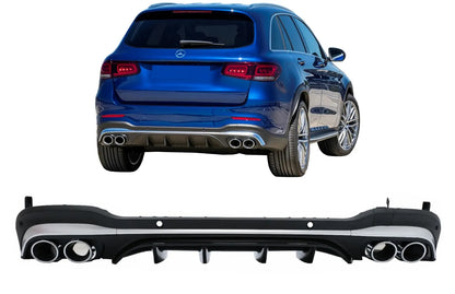 💎Diffusore Punte Argento per Mercedes GLC SUV X253 Facelift 2020- GLC43💎