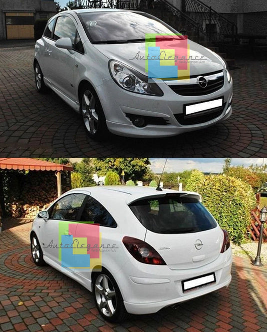 OPEL CORSA D 3P 06-14 BODY KIT SPOILER ANTERIORE+DIFFUSORE POSTERIORE+MINIGONNE