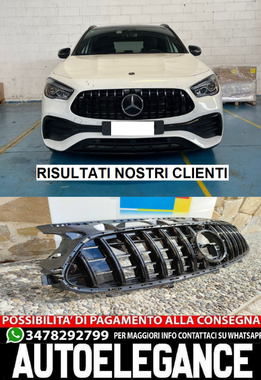 CALANDRA PER MERCEDES GLA H247 2020+ GRIGLIA ANTERIORE AMG PANAMERICANA NERA