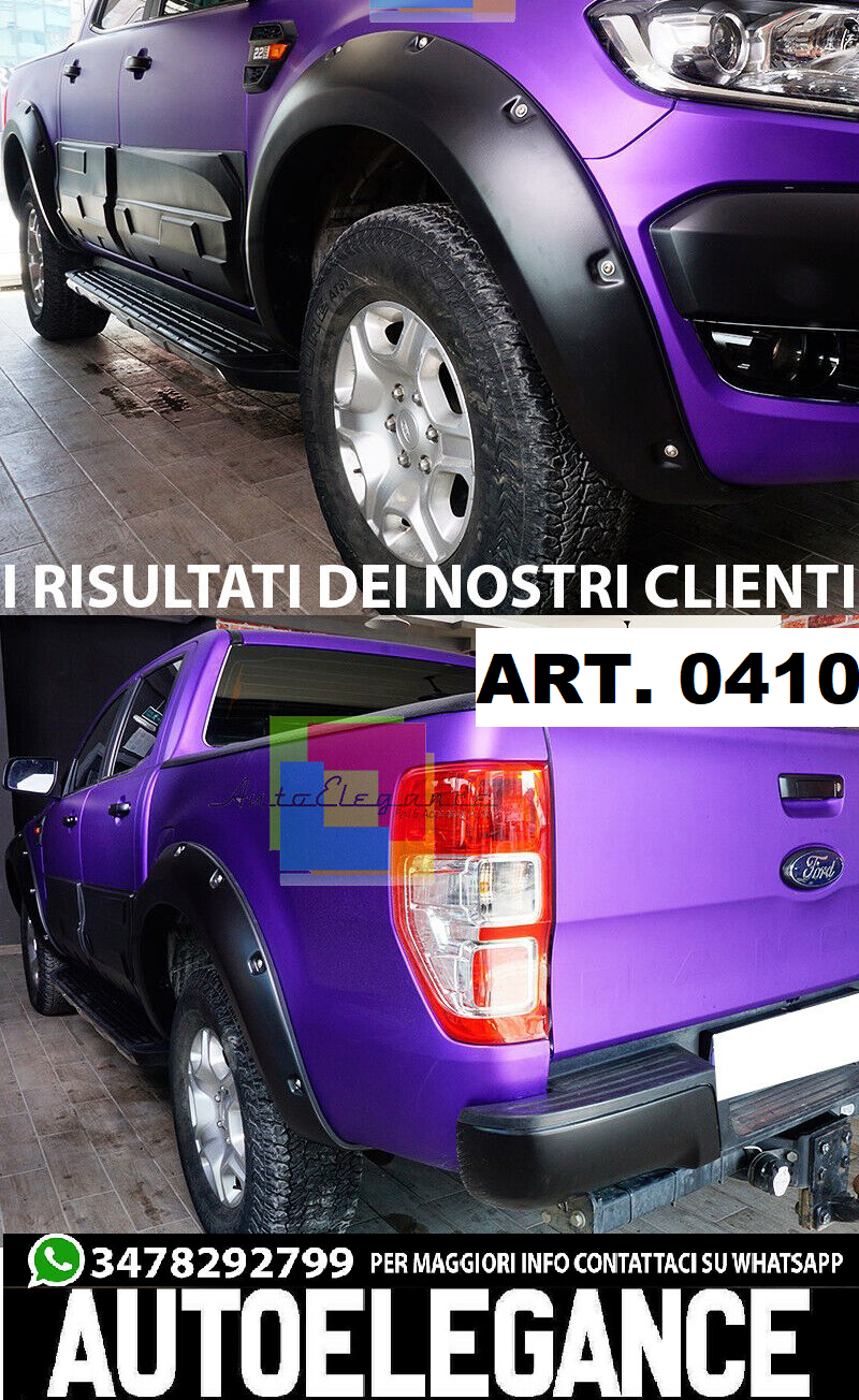 FENDER EXTENSIONS FOR FORD RANGER T6 T7 T8 2012-2020 SPORTY LOOK - ABS TOP 