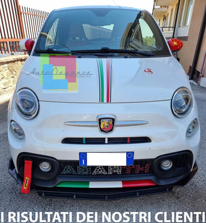 🔥SPLITTER ANTERIORE NERO LUCIDO ADATTO PER FIAT 500 ABARTH 🔥