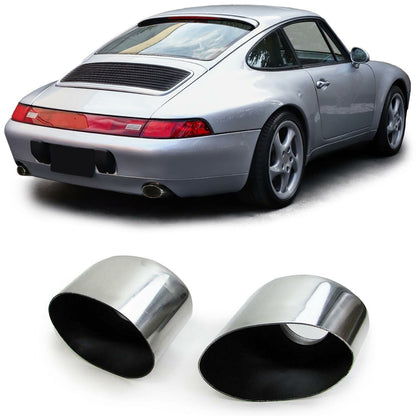 Terminale di scarico in acciaio inox lucidato per Porsche 911 993 C2 C4 93-97