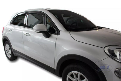 SET 4 DEFLETTORI ARIA ANTITURBO ANTIVENTO per FIAT 500X 5 PORTE dal 2015