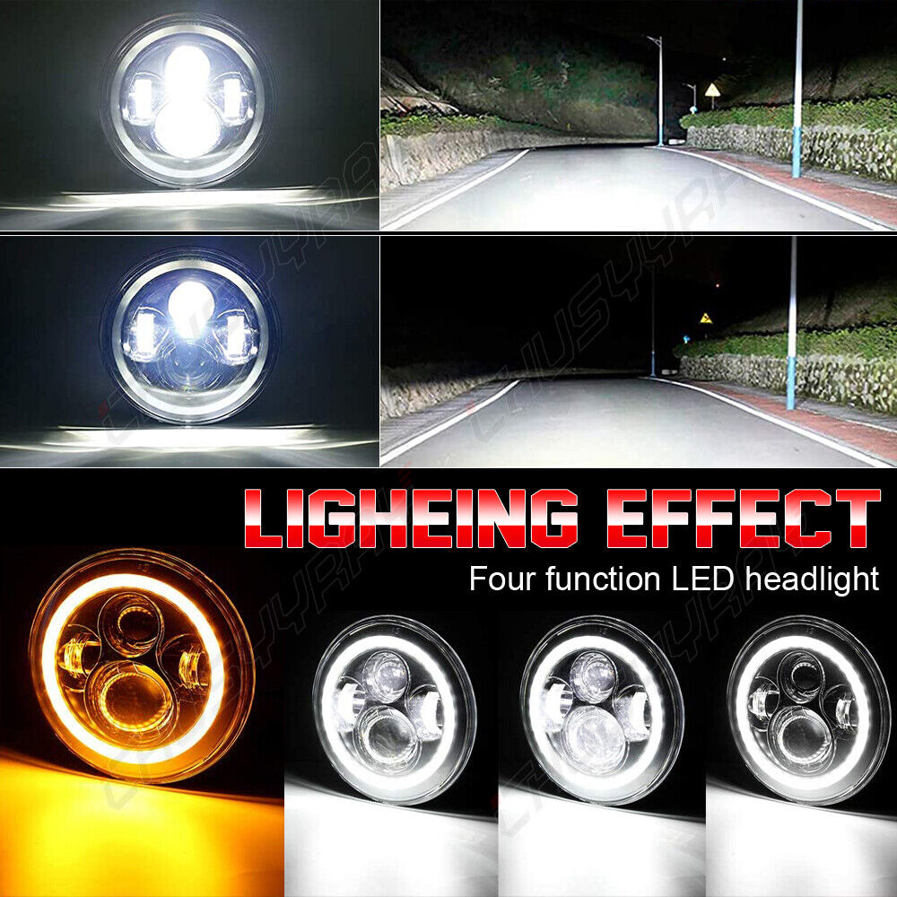 4x 5-3/4 5.75" LED Headlight H4 Lights Fit BMW 325i 528i 535i 735i E30