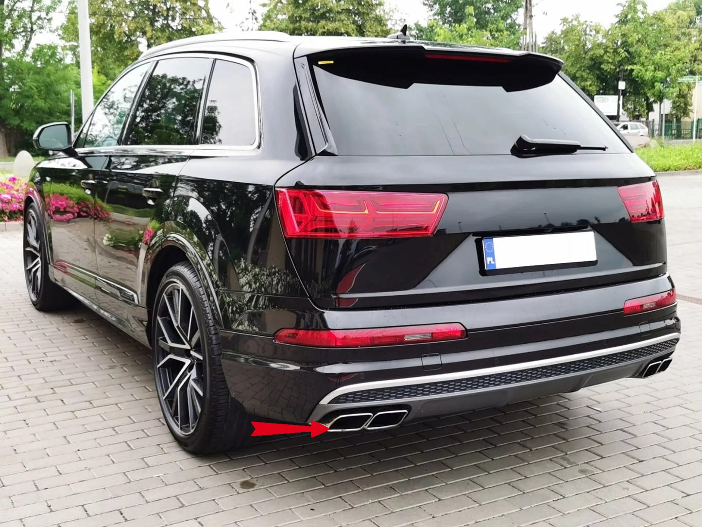 ⭐Punte Marmitte Coda Quadrilatero per Audi Q7 4M 15-19 SQ7 Look Benzina⭐