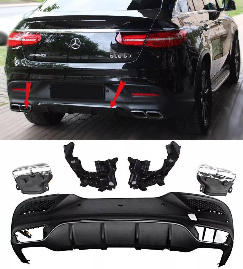 Diffusore + terminali di scarico adatto per Mercedes C292 GLE COUPE