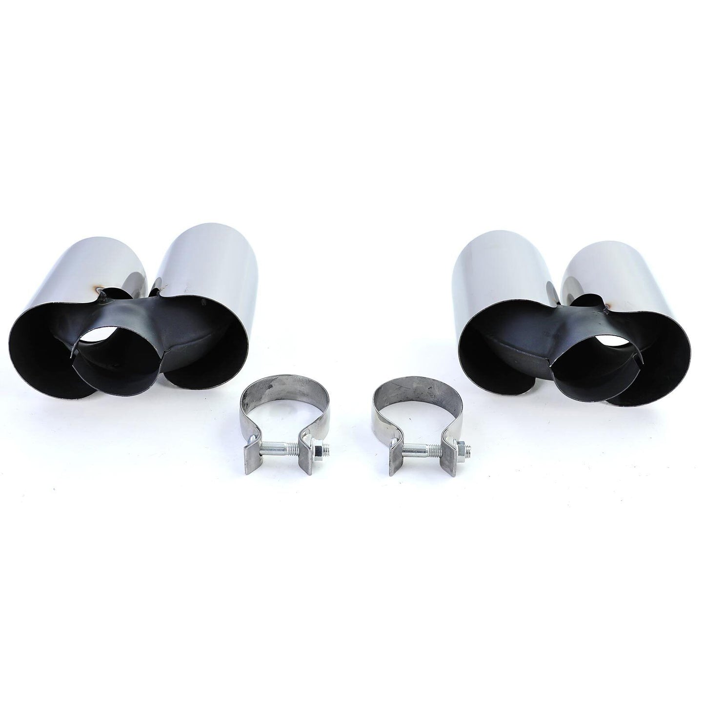 Terminali di scarico a doppio tubo lucidati per Porsche 911 2011-2015
