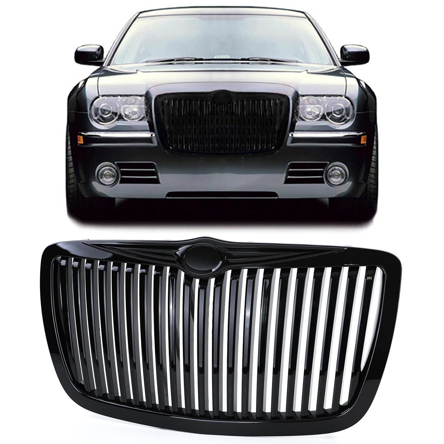 Griglia radiatore Sport Black Gloss RR Look per Chrysler 300C 04-11-