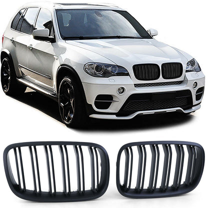 Aftermarket Matte Performance Double Bar Sport Grille Compatible with BMW X5 E70 X6 E71 