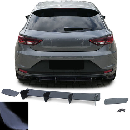 Inserto diffusore posteriore sportivo splitter nero lucido per sedile Leon 3 5F