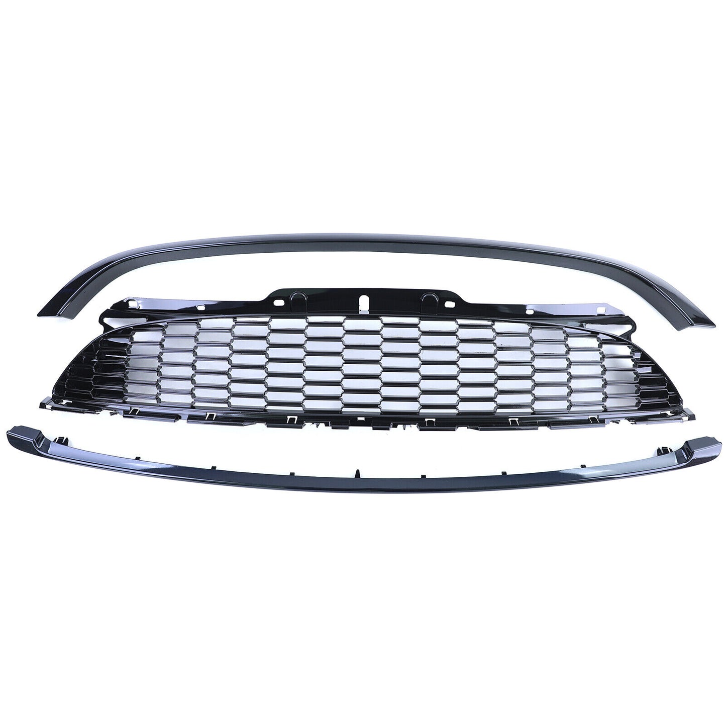 Gloss Black Sport Radiator Grille 3pcs for Mini Cooper R56 Cabrio R57 06-09 