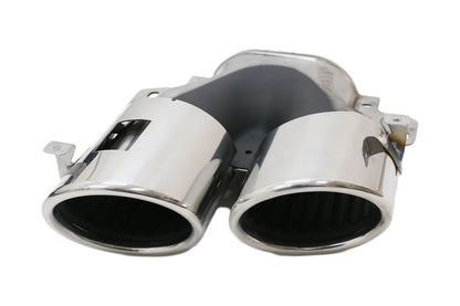 Chrome Diffuser Bumper Exhaust Tips For Mercedes GLB X247 SUV 20+ 45S Look