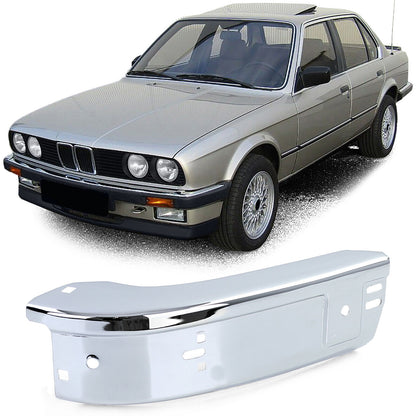 Paraurti anteriore cromato angolo sinistro adatto a BMW Serie 3 E30 82-87