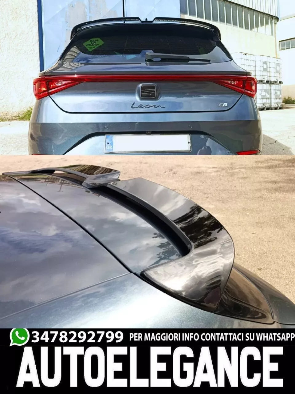 Dachspoiler für Seat Leon FR MK4 / Cupra Leon Mk1 Hatchback (2020-)