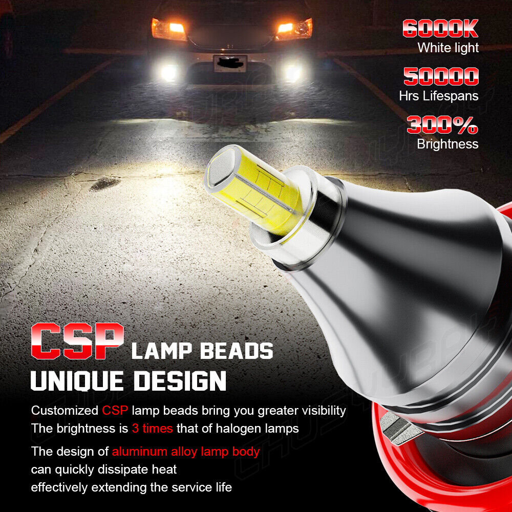 For Chevy Malibu 2006-2012 6000K Combo LED Headlights + Fog Light Bulbs Kit 6PC 